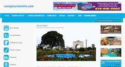 Desktop Screenshot of coorgtourisminfo.com