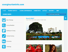 Tablet Screenshot of coorgtourisminfo.com